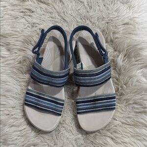 Clark's Cloudsteppers Arla Stroll Blue Sandal Women’s Size 8M